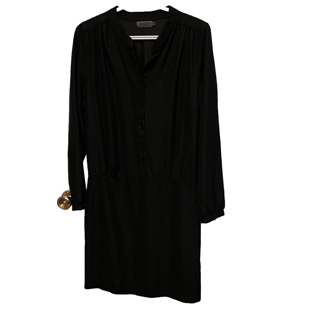 Soaked in Luxury Black Long Sleeve Dress Size Medium